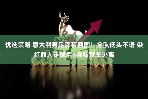 优选策略 意大利男足深夜回国！全队低头不语 染红罪人走最后+乘私家车逃离
